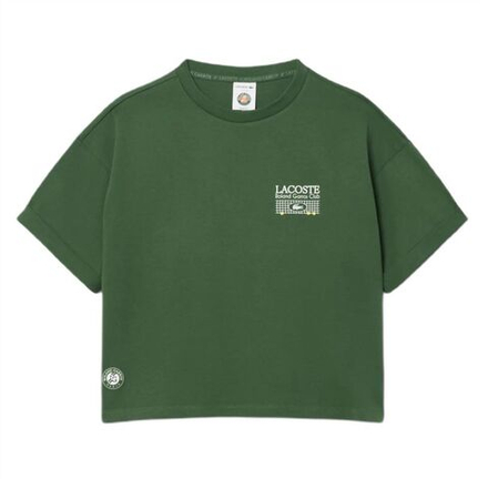Женская теннисная футболка Lacoste Roland-Garros Edition Graphic - green