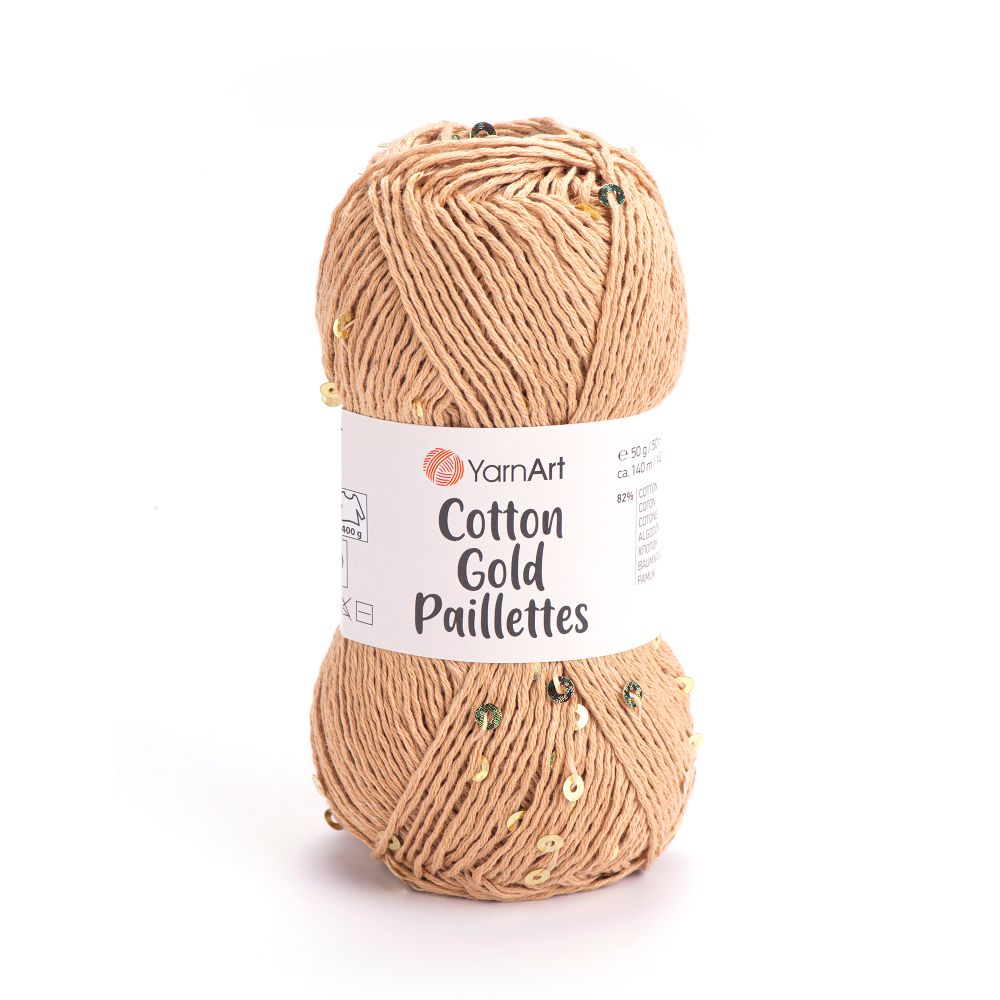 Пряжа YarnArt Cotton Gold Paillettes