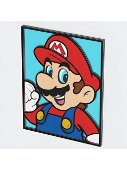 3D Картина по номерам из дерева Портрет Марио, 23x30 см