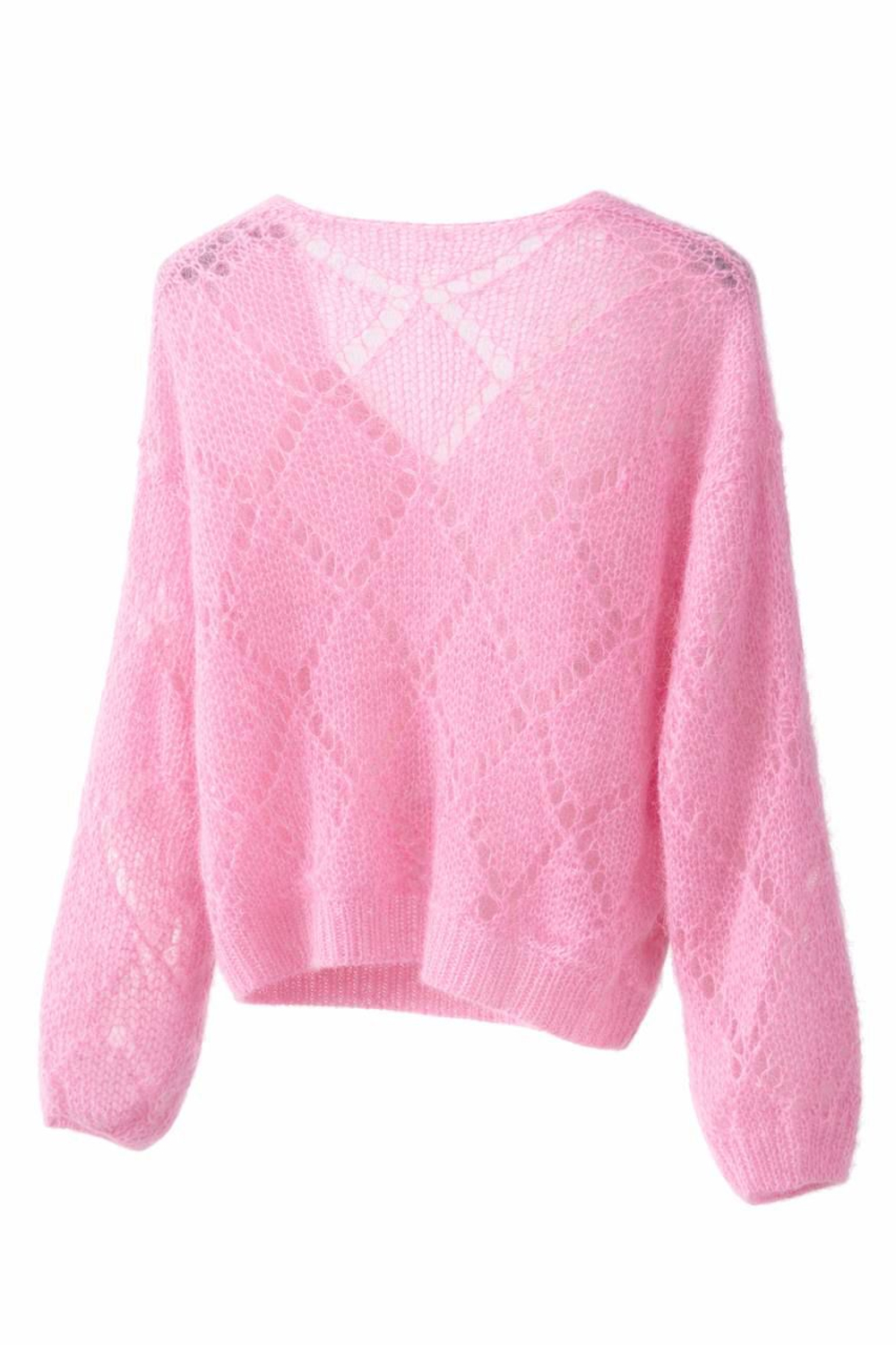MOHAIR кофта -  ярко-розовый