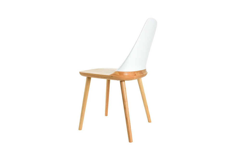 Стул DC-S123 белый/бук