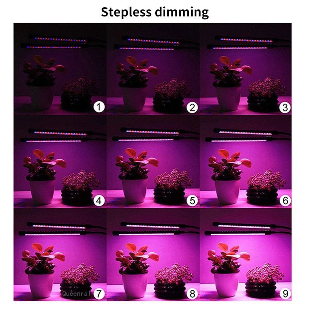 Светодиодная фитолампа для рассады и растений полного спектра, цвет черный