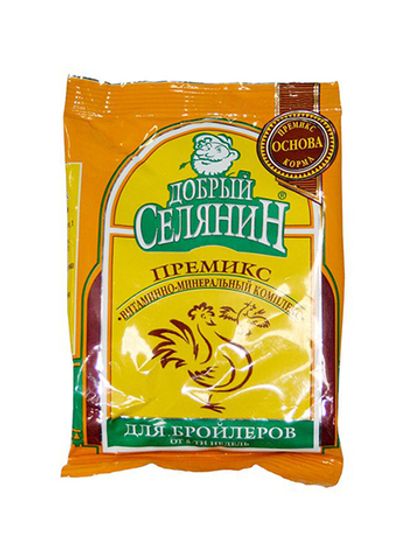 Премикс Добрый селянин для бройлеров 150 гр