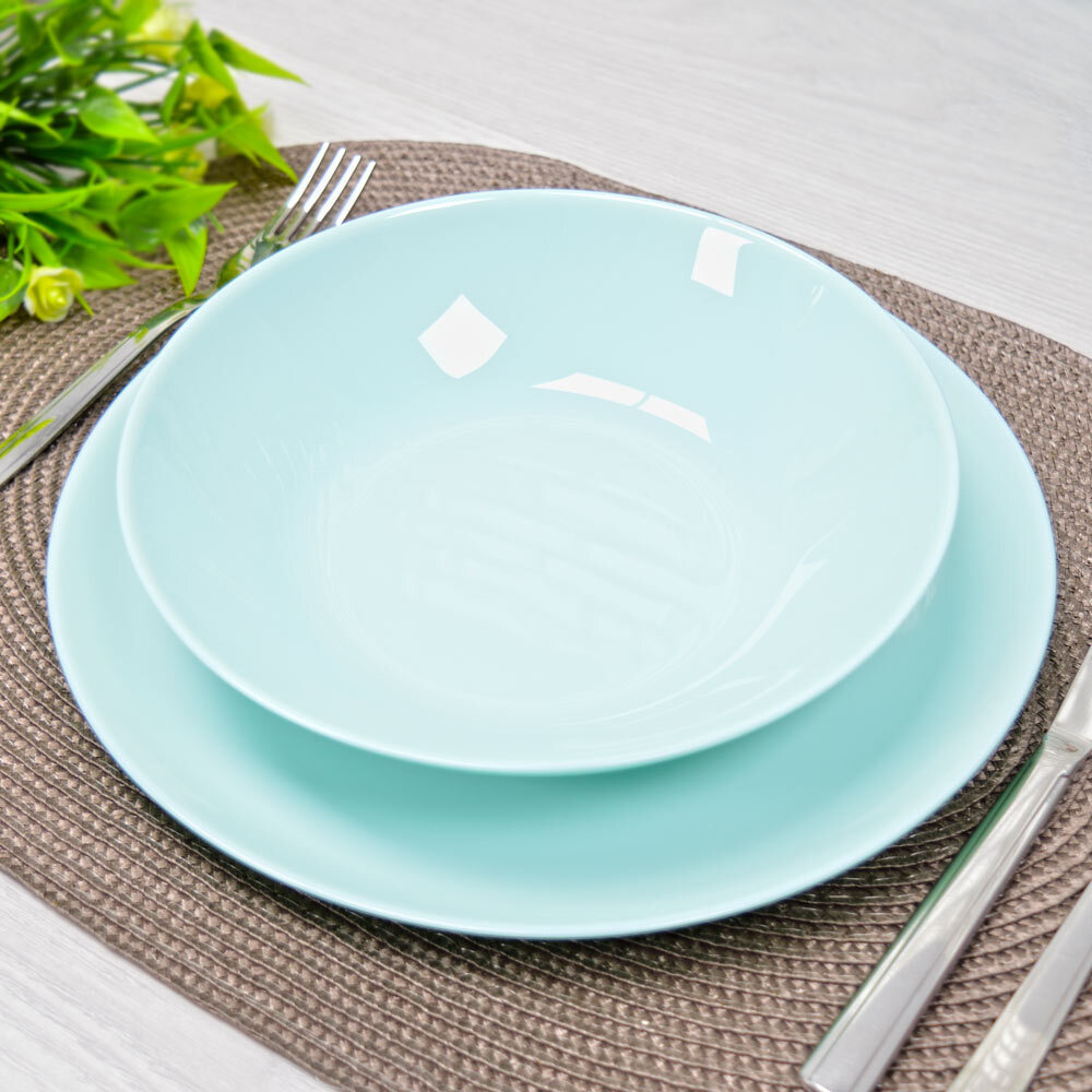 DIWALI LIGHT TURQUOISE Столовый сервиз 18 предметов (73706)