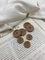Пуговицы на прокол светло-коричневые матовые с подкрученным ободком