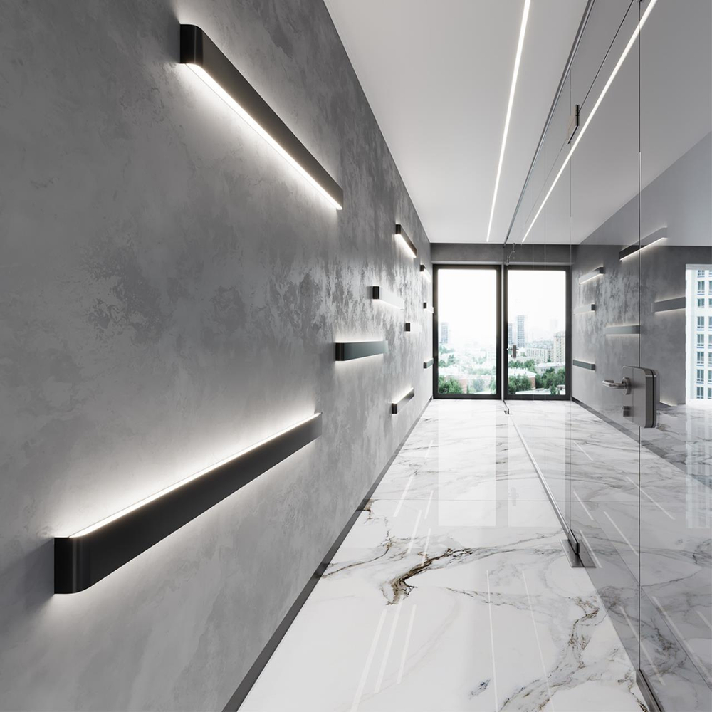 4294/40WL HIGHTECH ODL22 361 черный/металл Настенный светильник IP20 LED 40W 3245Лм 3000K FRAMANT