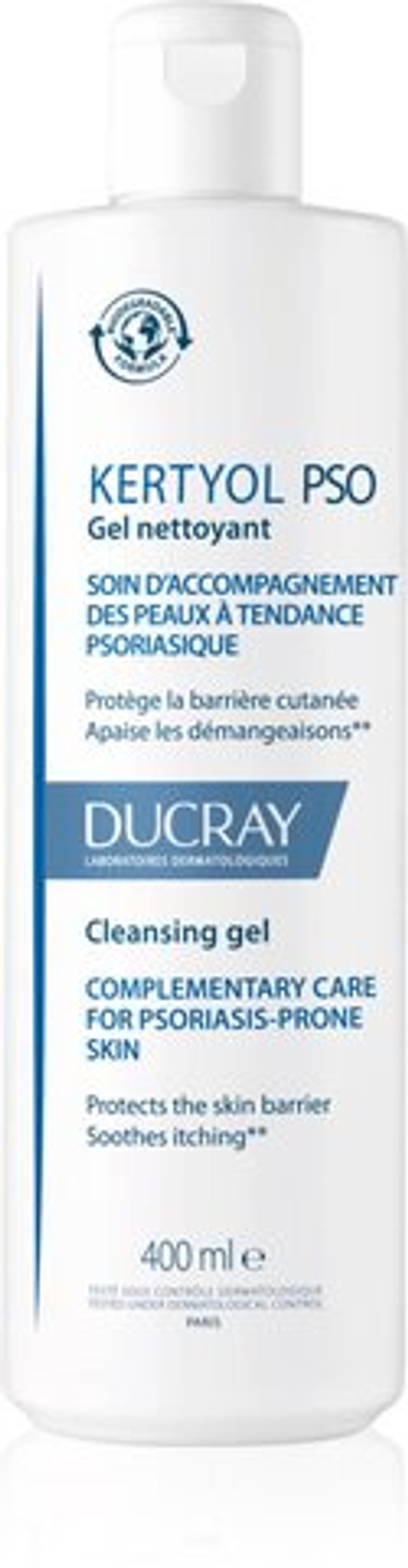 Ducray Kertyol P.S.O. - гель для умывания лица и тела от псориаза /   400  ml  / GTIN 3282770148435