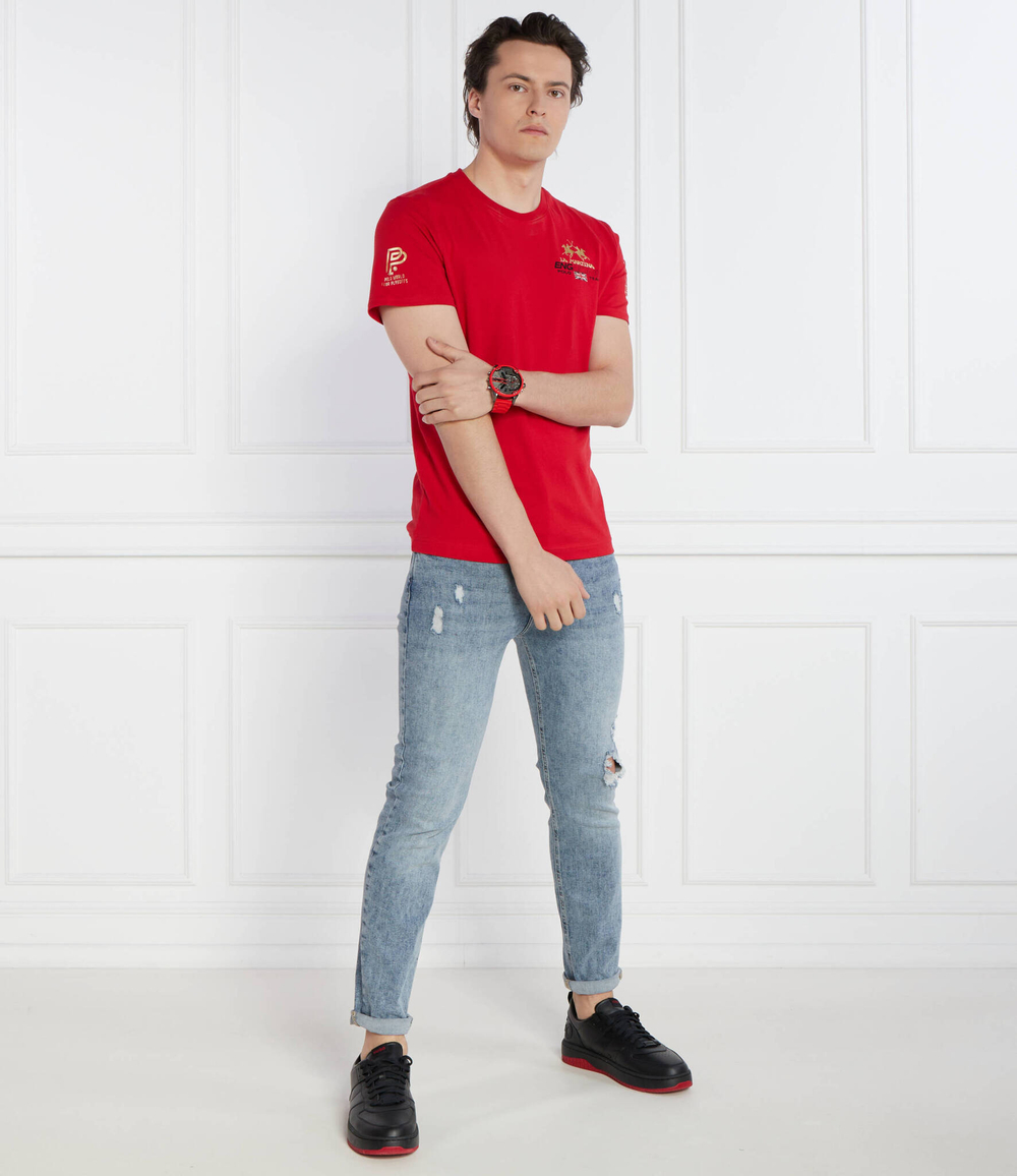 Футболка La Martina - красный(YMR306 JS206)