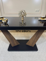 Кухонный раздвижной стол "Вирджиния", черный мрамор