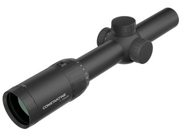 Прицел Vector Optics Constantine 1-10x24 SFP, сетка VOS-TMOA, подсветка красная, 30мм, поправки 1/2 MOA, IPX6, ударная стойкость-ускорение 1000g, 530г