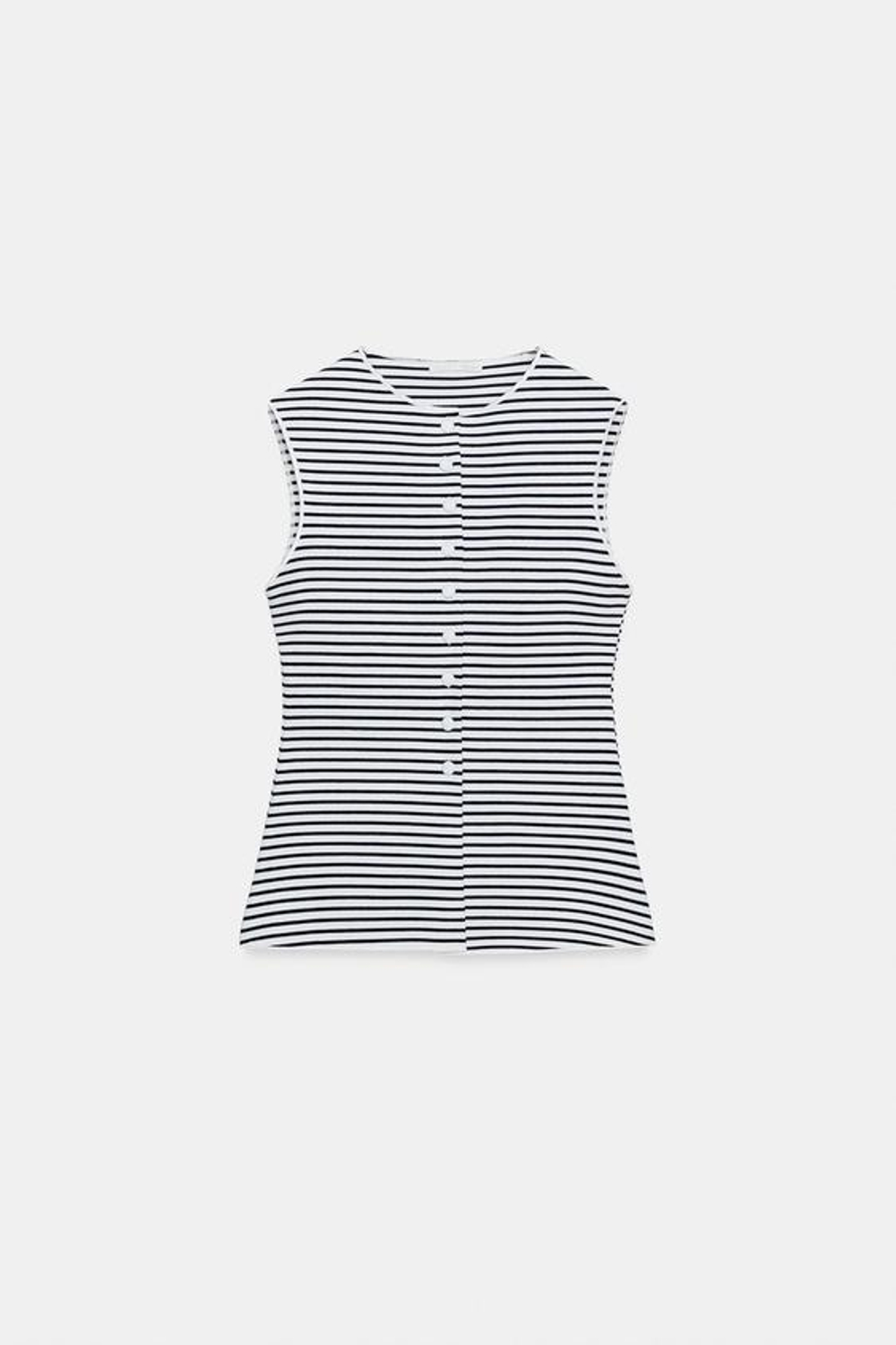 ZARA ТОП-ЖИЛЕТ С ПУГОВИЦАМИ, ПОЛОСКИ