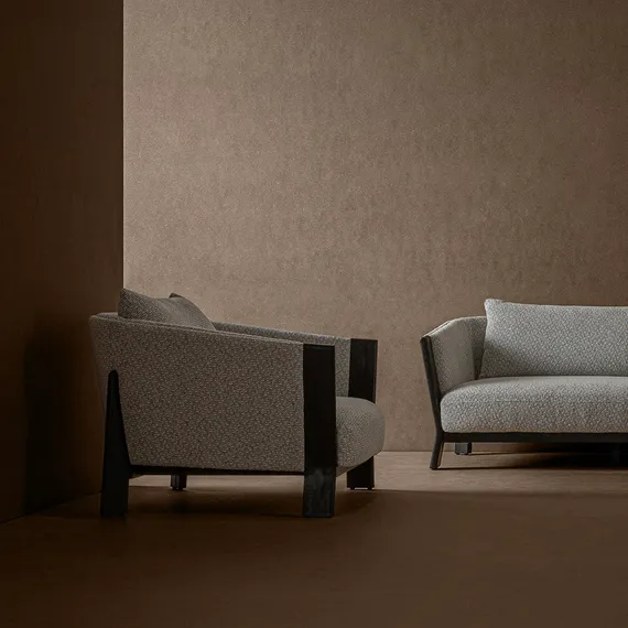 Кресло большое Nara серое