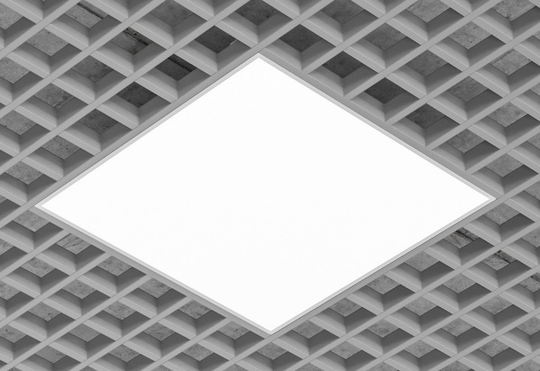 Светильник LED ДВО Грильято с равномерной засветкой 38Вт 4000К 4100Лм опал IP54 588х588х40мм DARKLUM