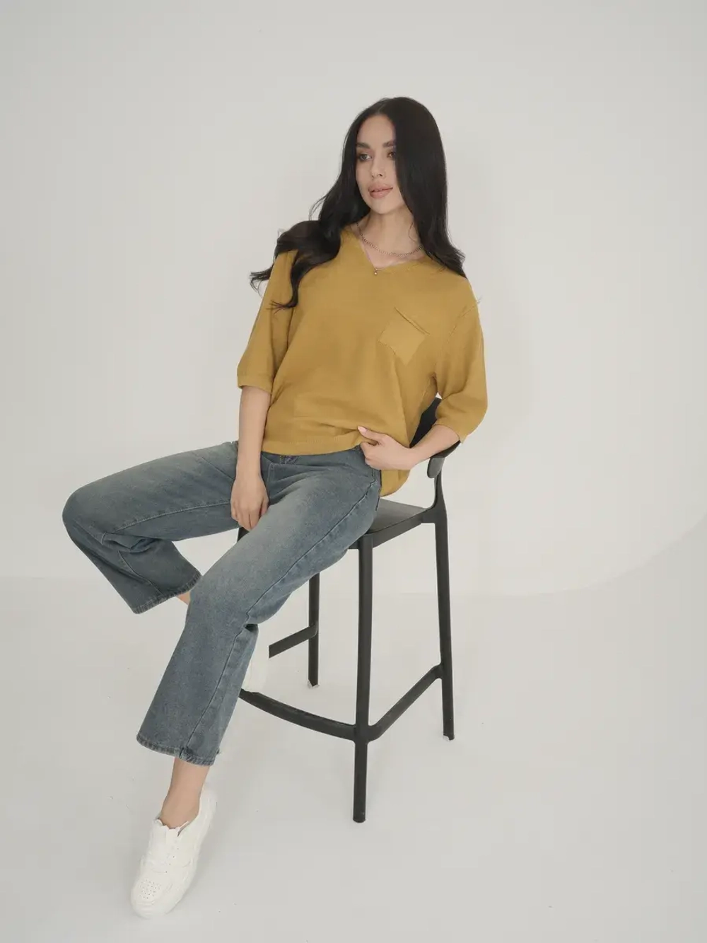 Кофта вязанная тонкая американка 9931КК