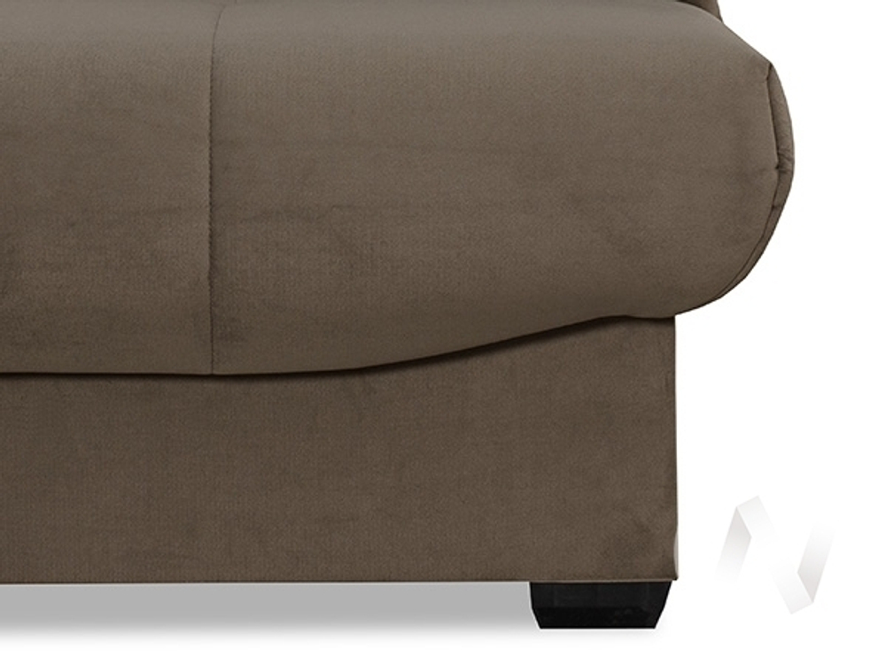 Диван прямой Аккорд (БД) GROUND 06 (песочно-серый)/GROUND 05 (серый)