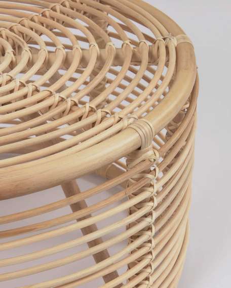 Журнальный столик Koana из ротанга Ø65 см