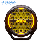 Светодиодная фара Aurora Комбинированный белый свет с ДХО белый и янтарный свет 7"(≈18 см)