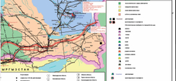 Карта «Транспортной,горно-металлургической и топливо-энергической инфраструктуры Республика Казахстан», 2026 г.(150 х 265 см)