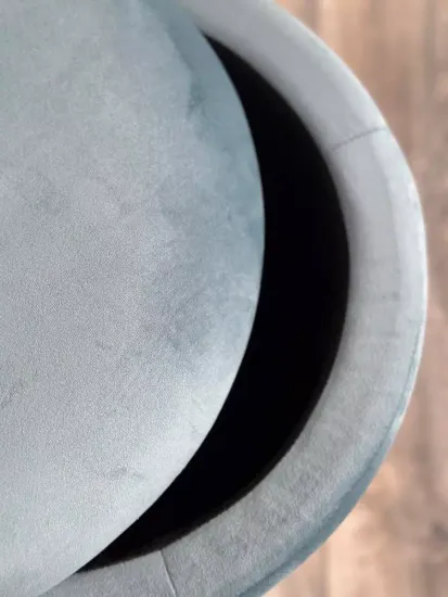 Пуф для гостиной ФРЕД бирюзовый BM-88, велюр / золотой каркас