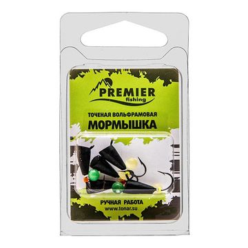 Мормышка вольфрам Конус 2,5 с камнем Кошачий глаз 323 (PR-M-323) Premier Fishing