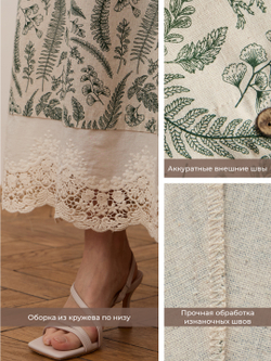 Платье с кружевной оборкой