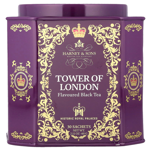 Harney & Sons, черный чай, лондонский Тауэр, 30 пакетиков, 60 г (2,11 унции)