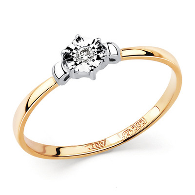 Кольцо с бриллиантом Луч