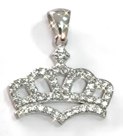 Ювелирная подвеска из серебра 925 пробы с фианитами