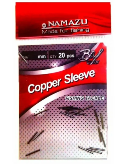 Трубки обжимные Namazu copper sleeve d-0,8мм BN 20шт