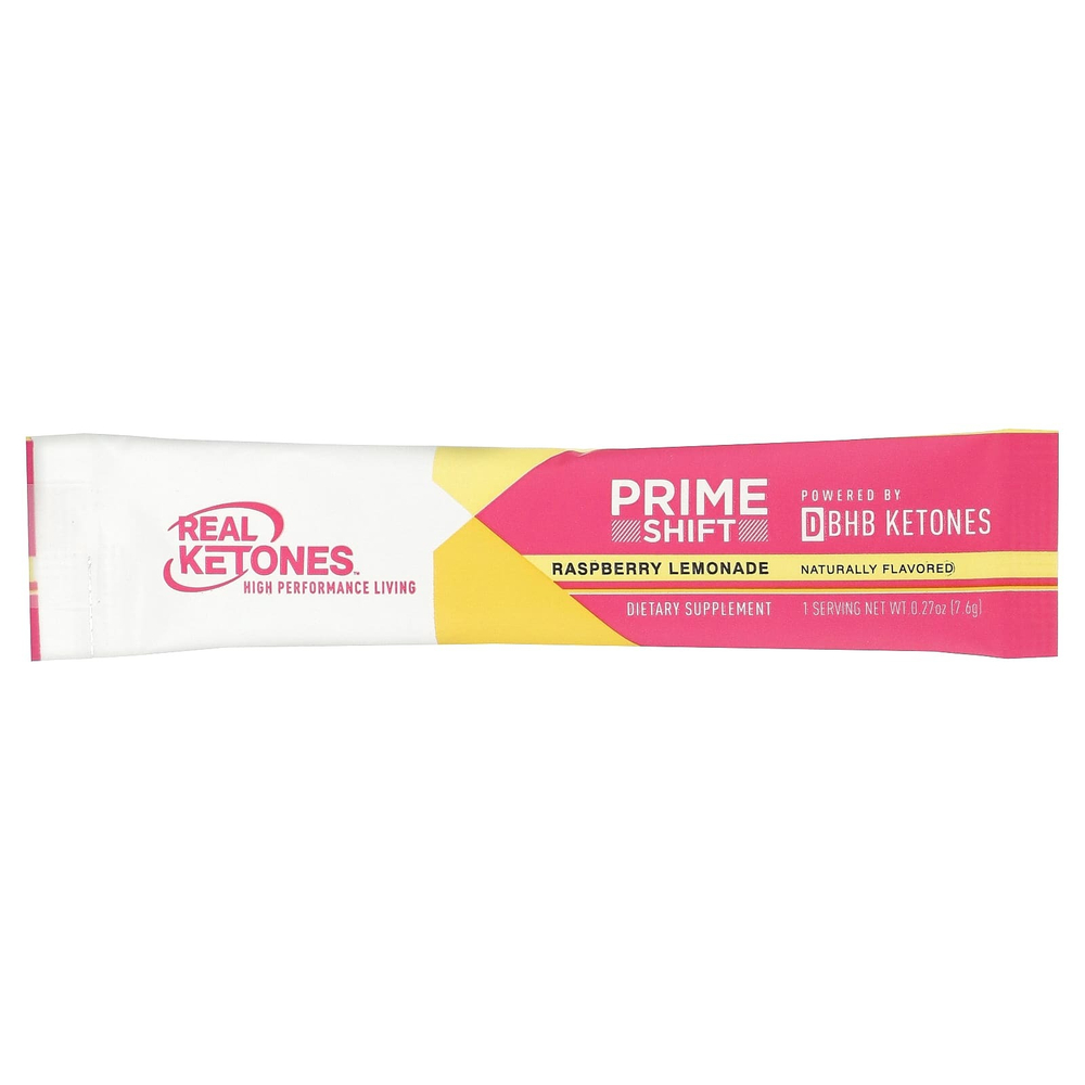 Real Ketones, Shift, малиновый лимонад, 30 пакетиков со смесью для приготовления напитка, 7,6 г (0,27 унции)