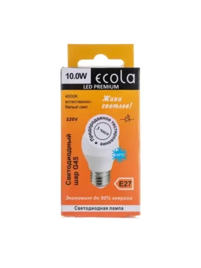 (10 шт.) Светодиодная лампочка шар G45 E27 10W 4000K