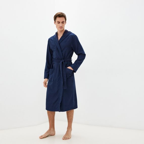 Марвин (синий) М Мужской Халат с капюшоном