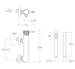 Смеситель для душа с душевым комплектом ODISEA JOYA 590801MO