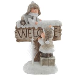 GAEM Фигурка декоративная с подсветкой "Дети", L29 W17 H42 см