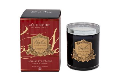 Свеча ароматическая Коньяк/Табак (Cognac/Tobacco) в стакане в упаковке 450гр. Garda Decor