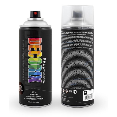 Эмаль аэроз. DECORIX акрил. Professional RAL 8017 шоколадный-коричневый 520мл  0138-8017 DX