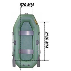 Лодка пвх лодки поволжья s-280 (цвет: зелёный)