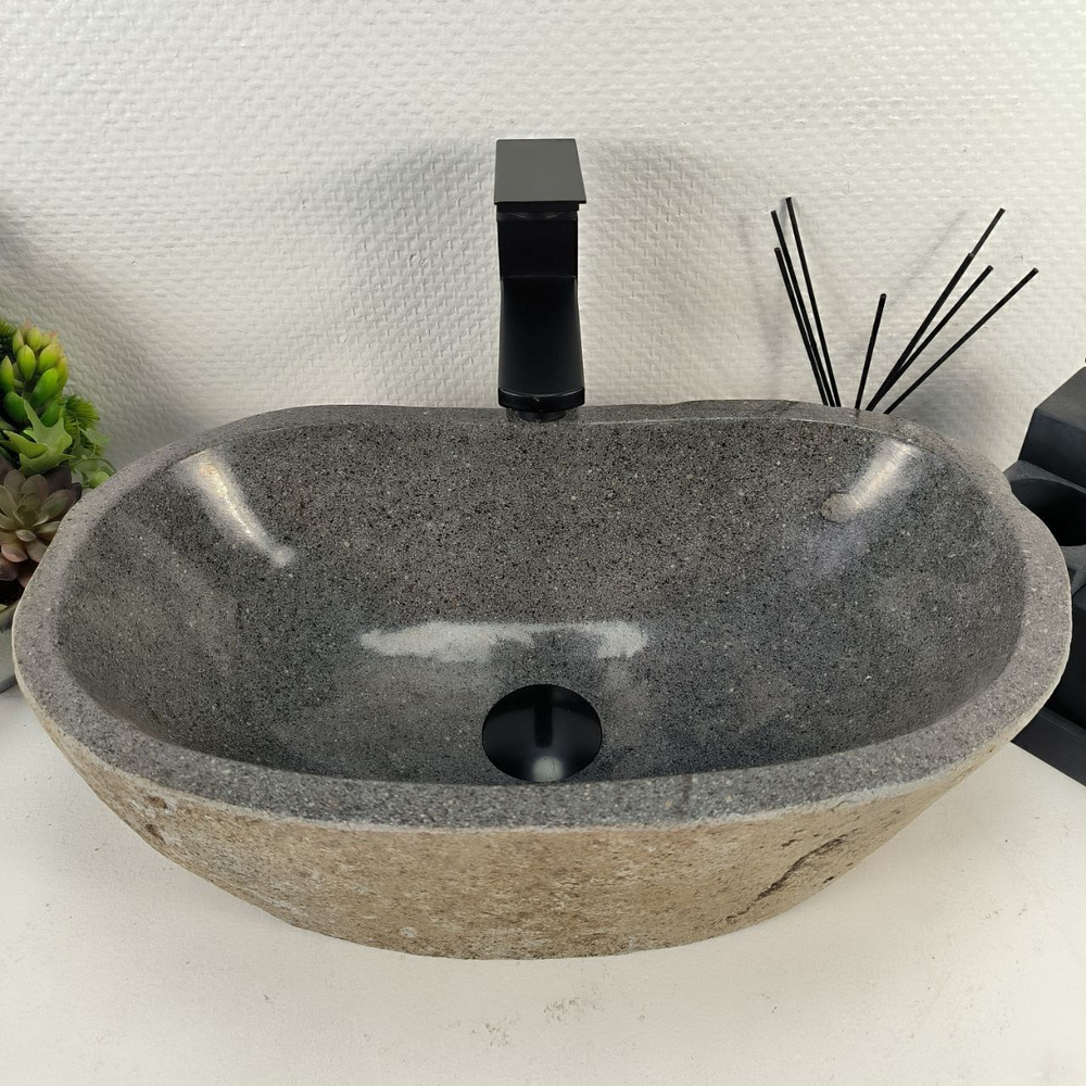 Раковина из речного камня RS-64937 49*30*16 0856