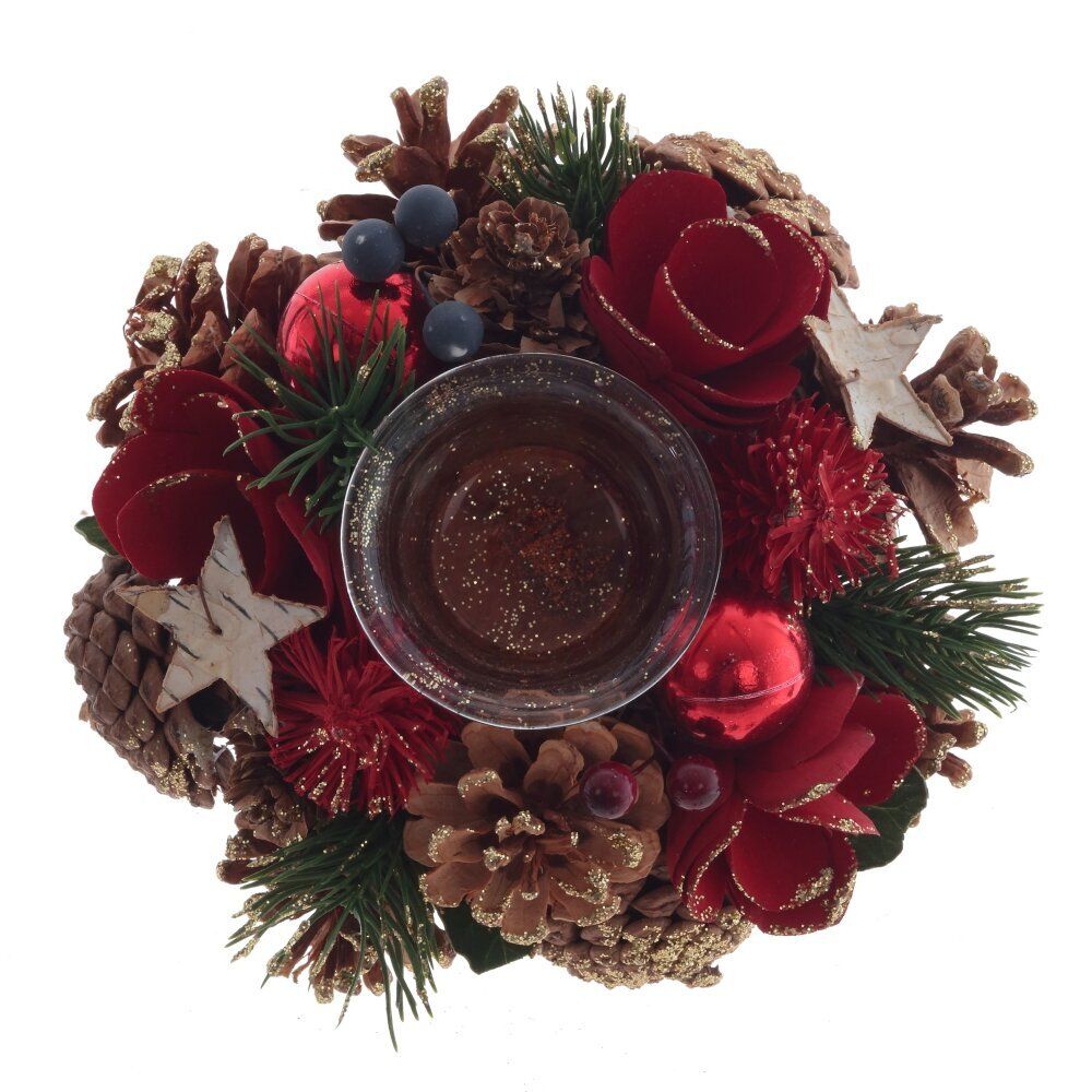 GAEM Подсвечник "Новогодняя композиция", L15 W15 H8 см