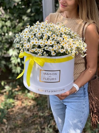 Полевые ромашки в коробке