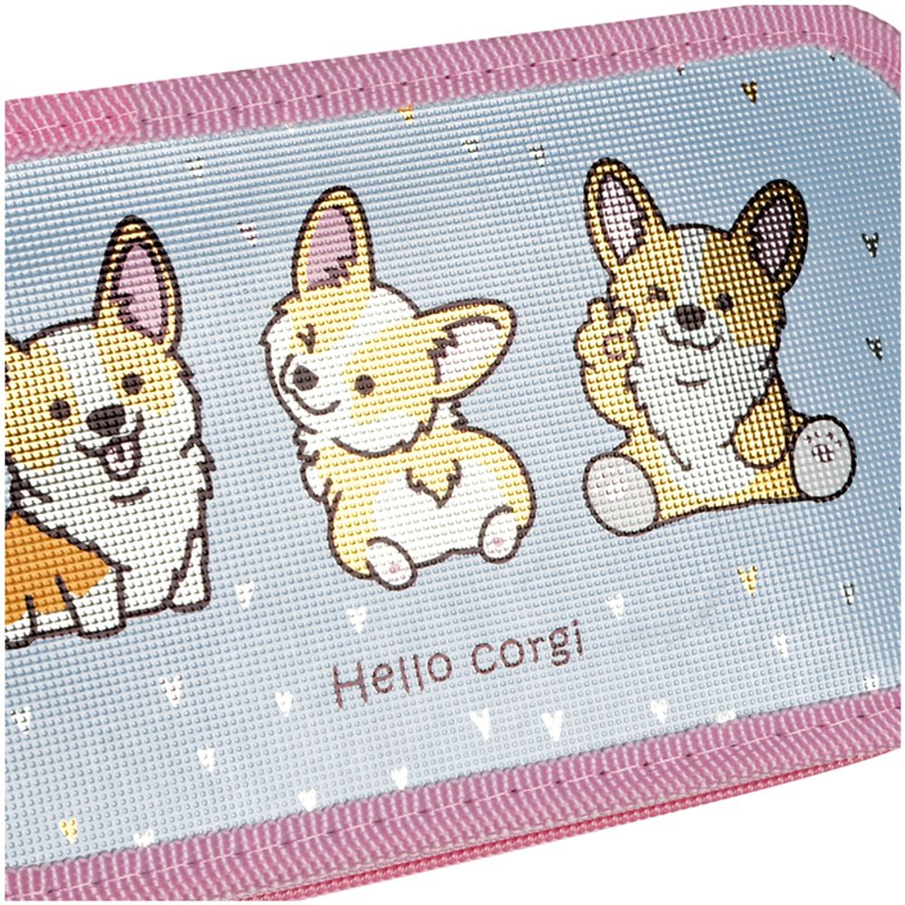 Пенал 3 отделения, 190*110 ArtSpace "Corgi", ламинация, фольга