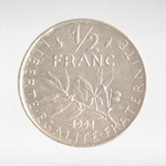 France, ½ Franc 1991 - Signature "O. Roty", VF
