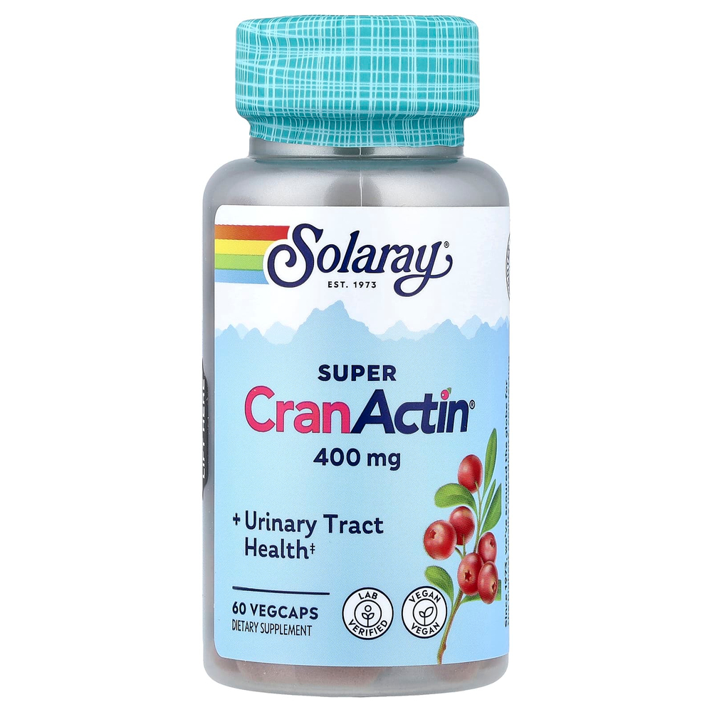 Solaray, Super CranActin® со смесью трав, 60 растительных капсул