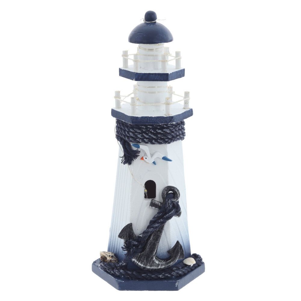 GAEM Фигурка декоративная "Маяк" (подсветка 3xLR44) , L11,5 W10 H26,5 см . 4в.