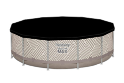 Каркасный бассейн Bestway Steel Pro MAX 396х107 см + фильтр-насос 2006 л/ч, лестница, тент, навес от солнца (561FY BW)