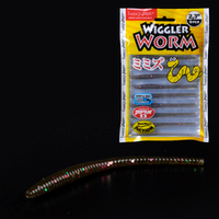 Слаги съедобные Wiggler Worm, 2.3in (5.84 см), цвет S21, 9шт/уп