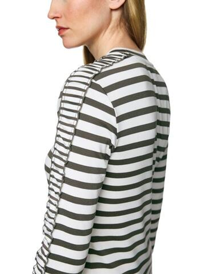 Marc Cain Джемпер из хлопка в полоску