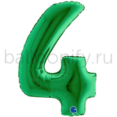 Шар ЦИФРА 4 Green 40" 102 см