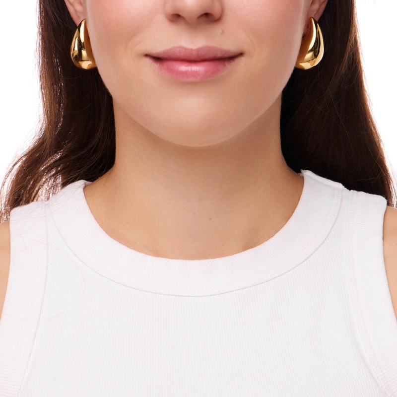 Серьги Золотые Надувные