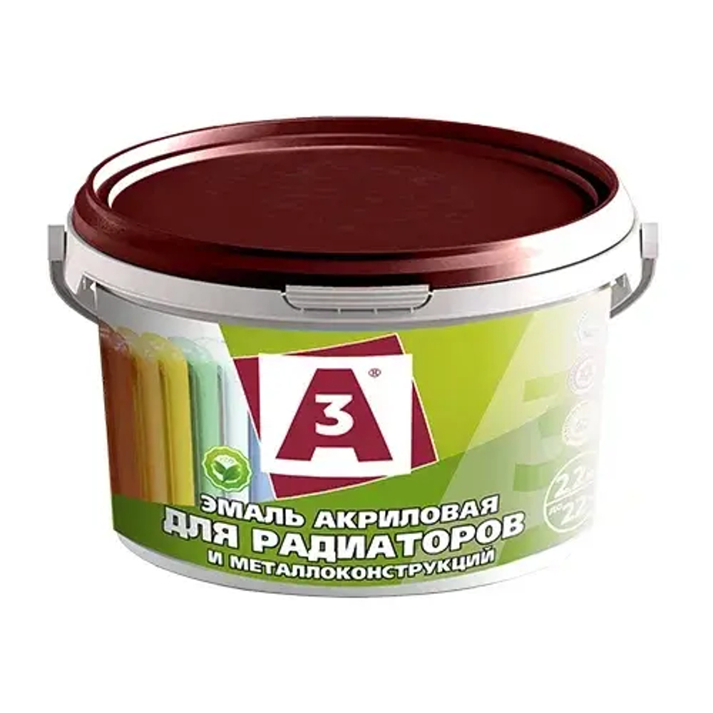 A3  Эмаль акриловая для Радиаторов и металлоконструкций полуглянцевая 2,2кг (ИжСинтез)